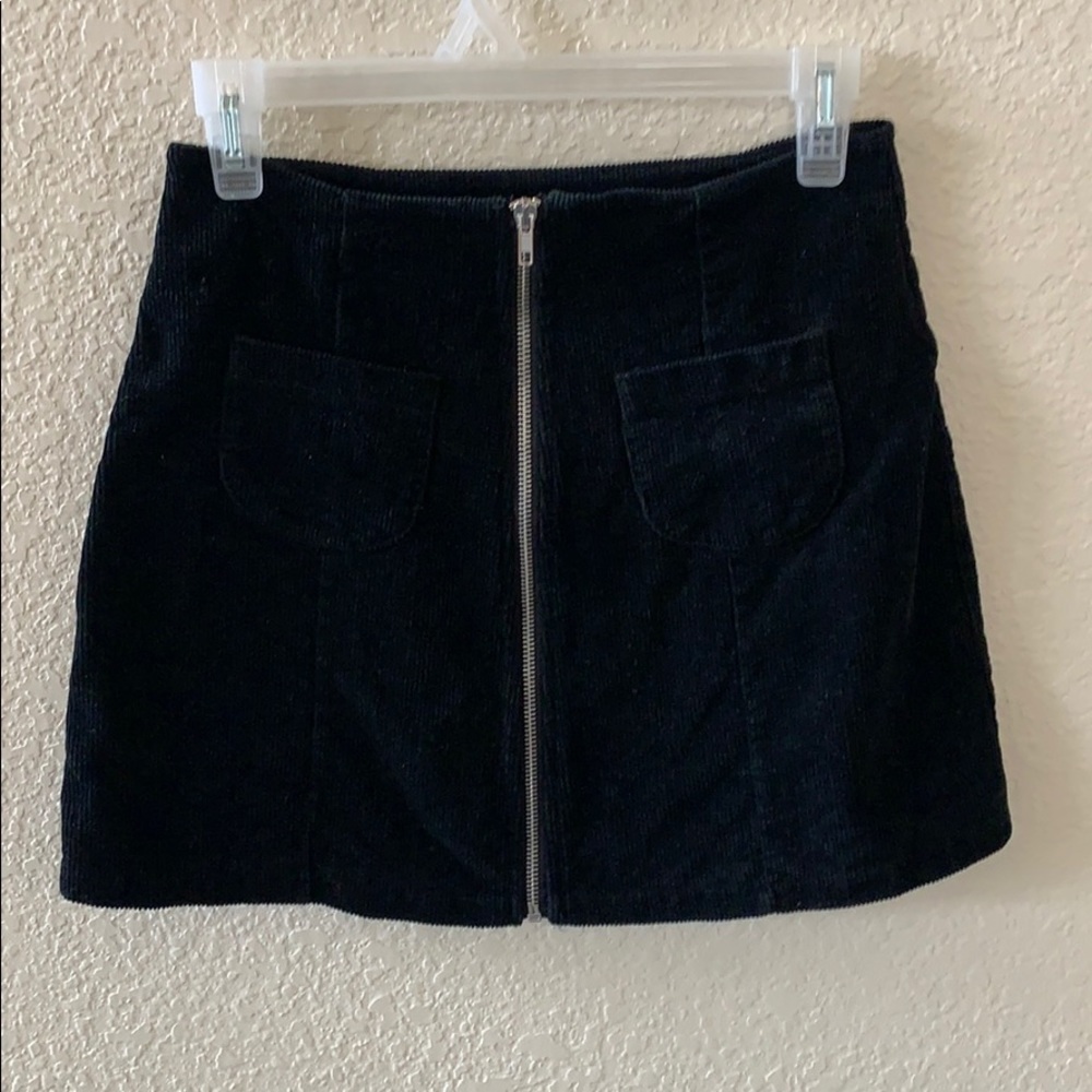 Brandy Melville Black Corduroy Skirt